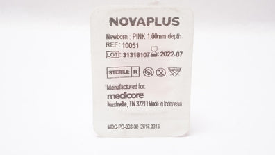 Medicore 10051 Novaplus Heel Insicion Device, Newborn PINK 1.00mm Depth (x)